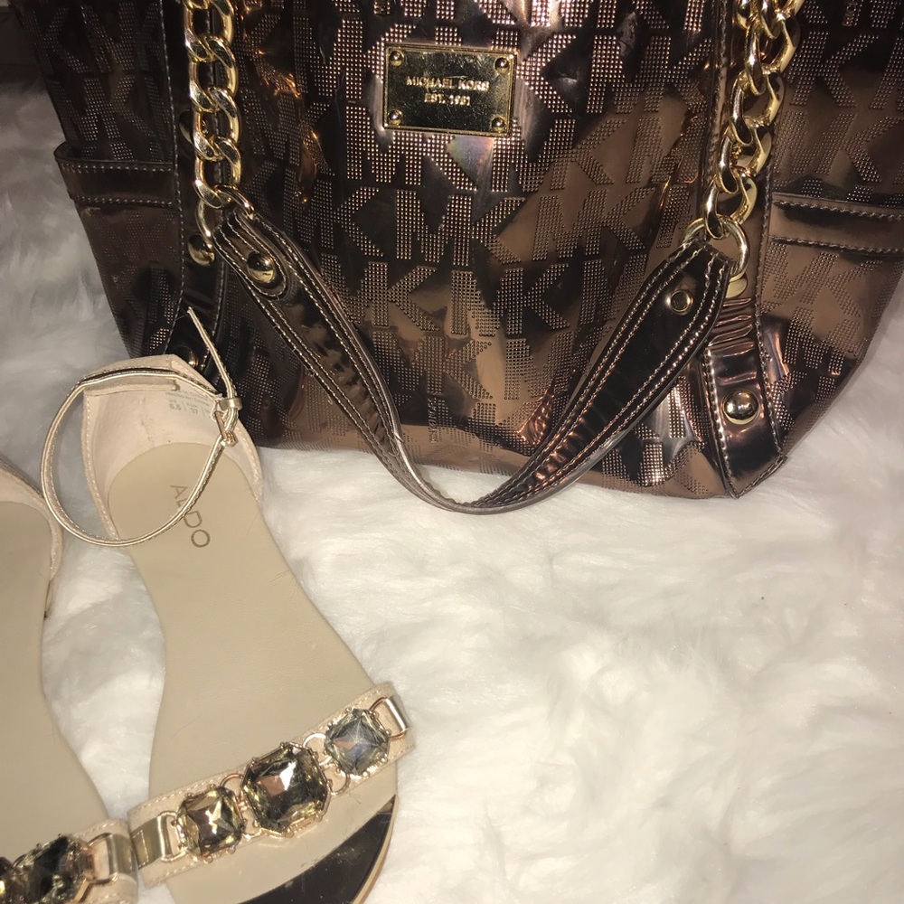 Michael Kors Metallic Bronze Signature Bag